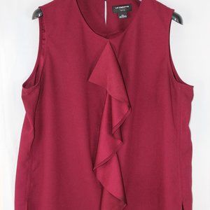 Liz Claiborne career burgundy blouse